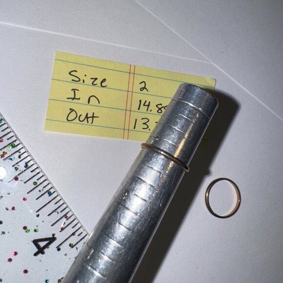 **Host Pick** 1.33mm Gold Filled Plain Band Ring, Size 2 ** Host Pick** - Picture 12 of 12